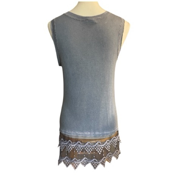 Bohemian Lace Trimmed Top by Indigo Thread - Picture 4 of 6
